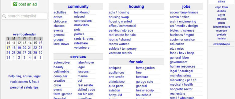 craigslist website