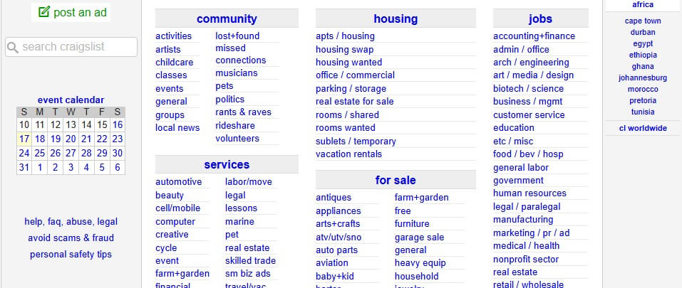 craigslist website