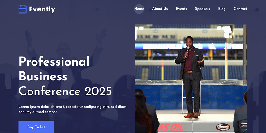 events webstite design