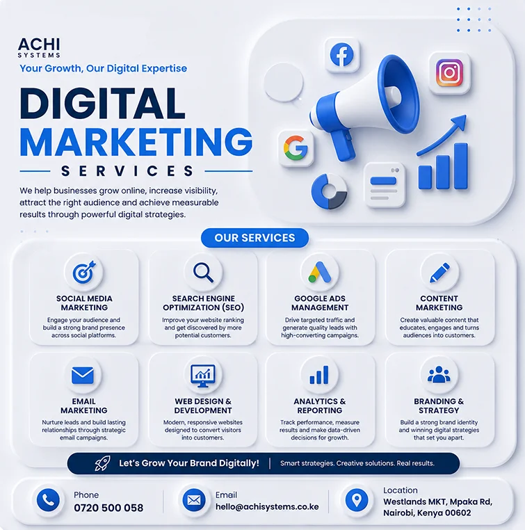 Responsive website design service for businesses in Nairobi, Kenya